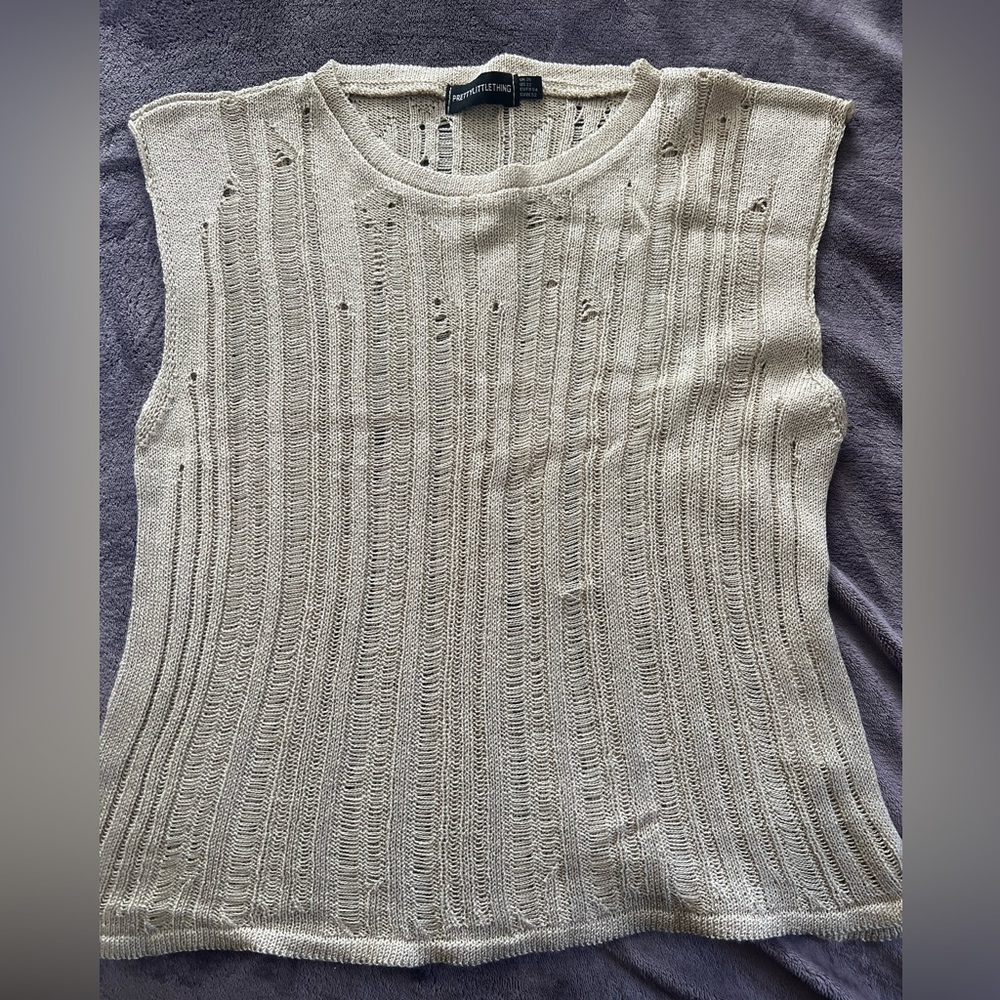 Pretty Little Thing Plus Size Knitted tank top